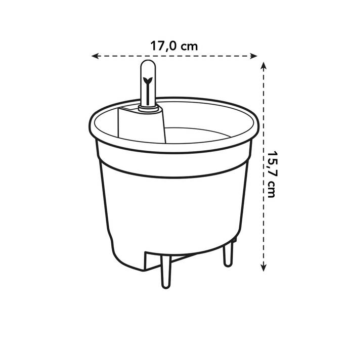 self-watering insert 17cm living black